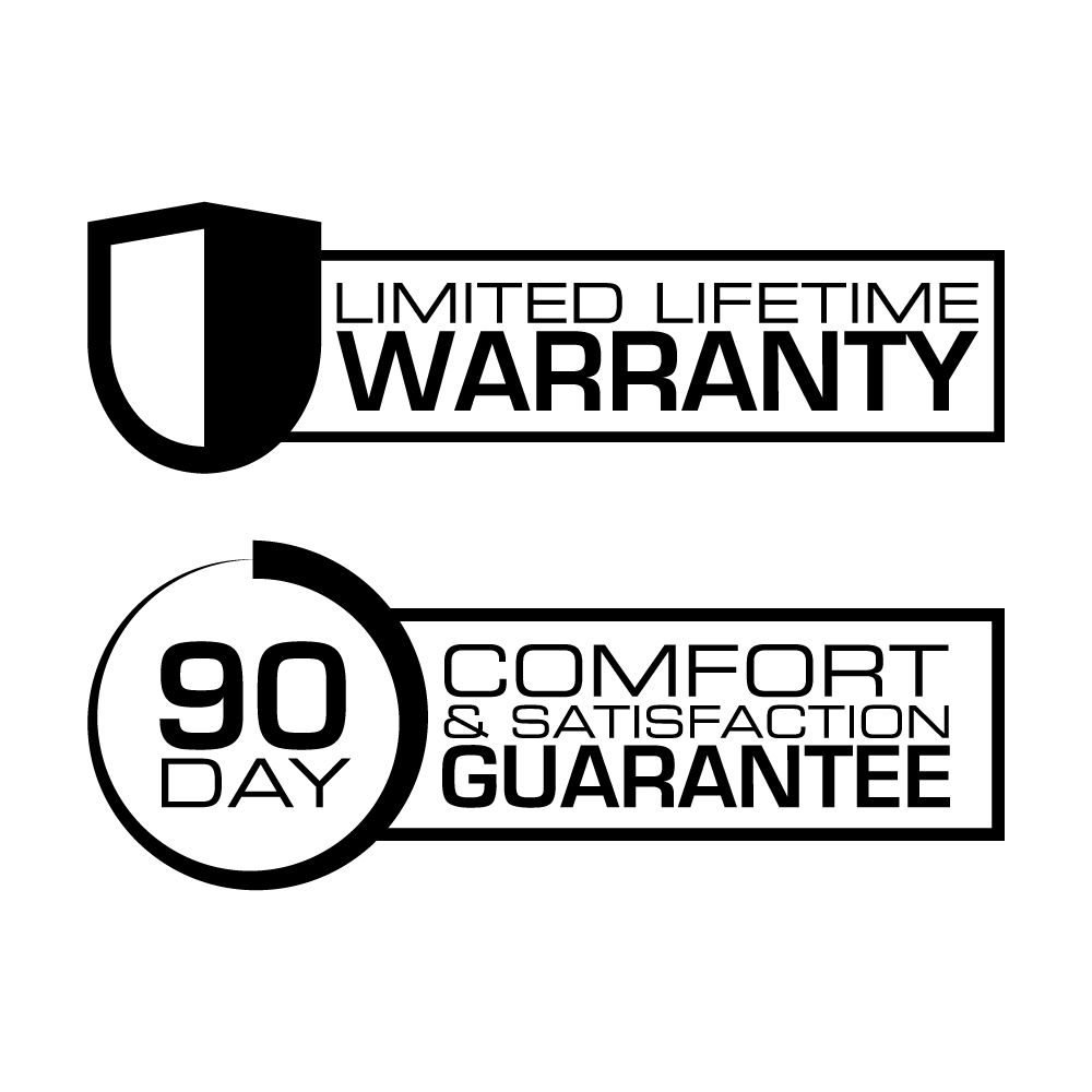 90 Day Comfort Guarantee, Limited Lifetime Warranty