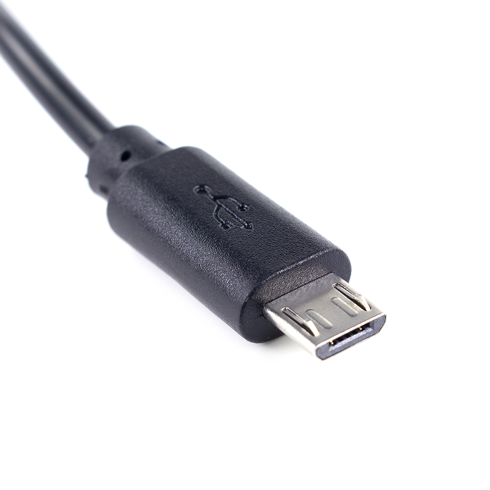 4-Inch Deilin Micro USB A Charging Cable Black Grey 