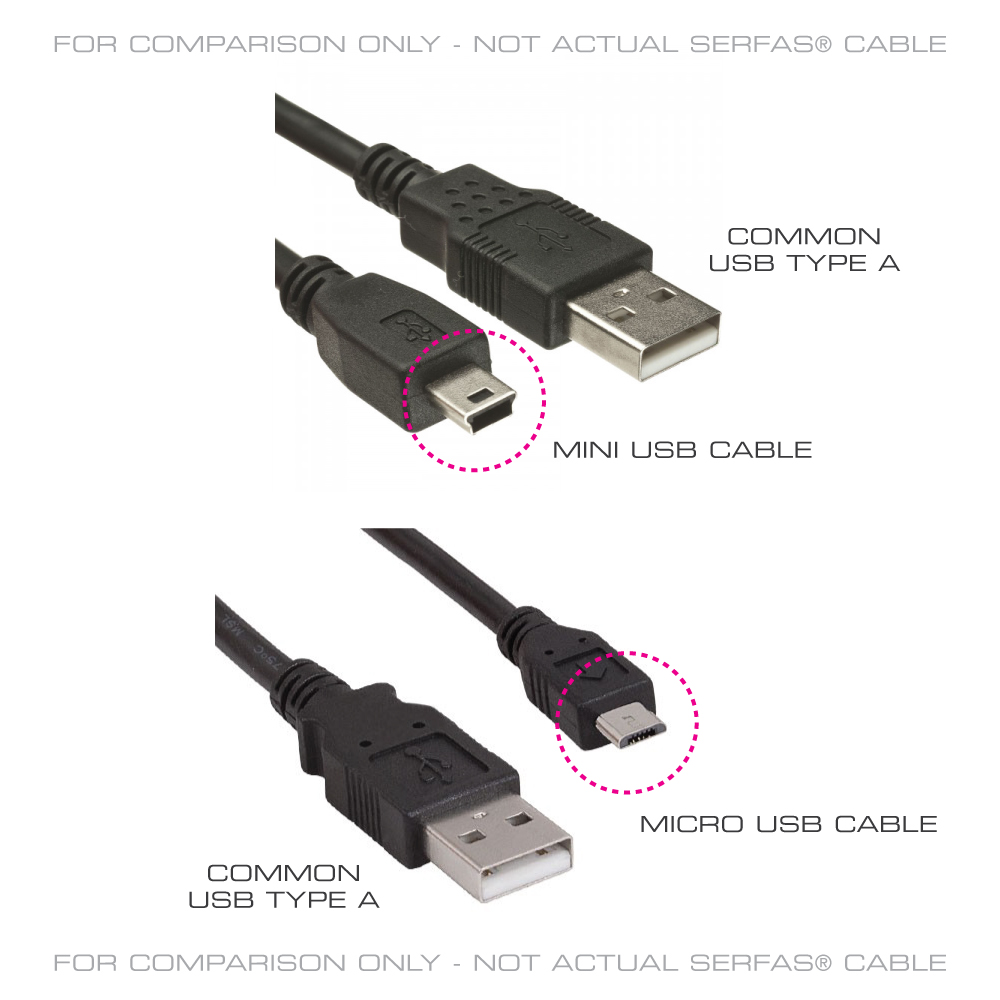 Micro USB Cable Charger (See Compatibility List) - Serfas